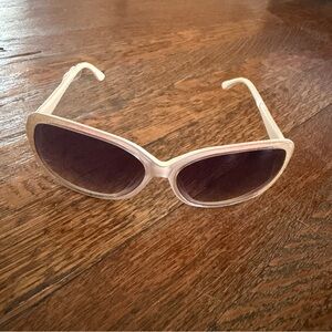 Luli Fama Cream Subtle Sparkle Sunglasses – Never Worn